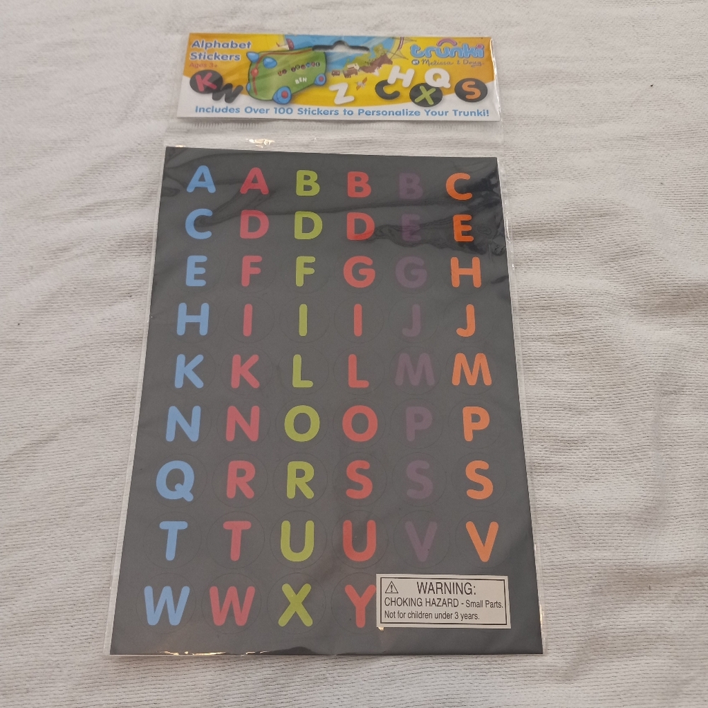100 set of Trunki Alphabet Stickers